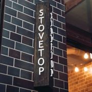 Iron Mountain brick tiles, Stovetop Cafe