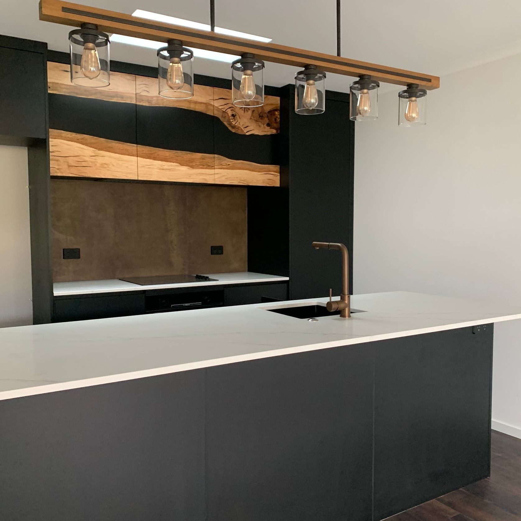 Kitchen Overhead Doors — Old English Oak Epoxy gallery detail image
