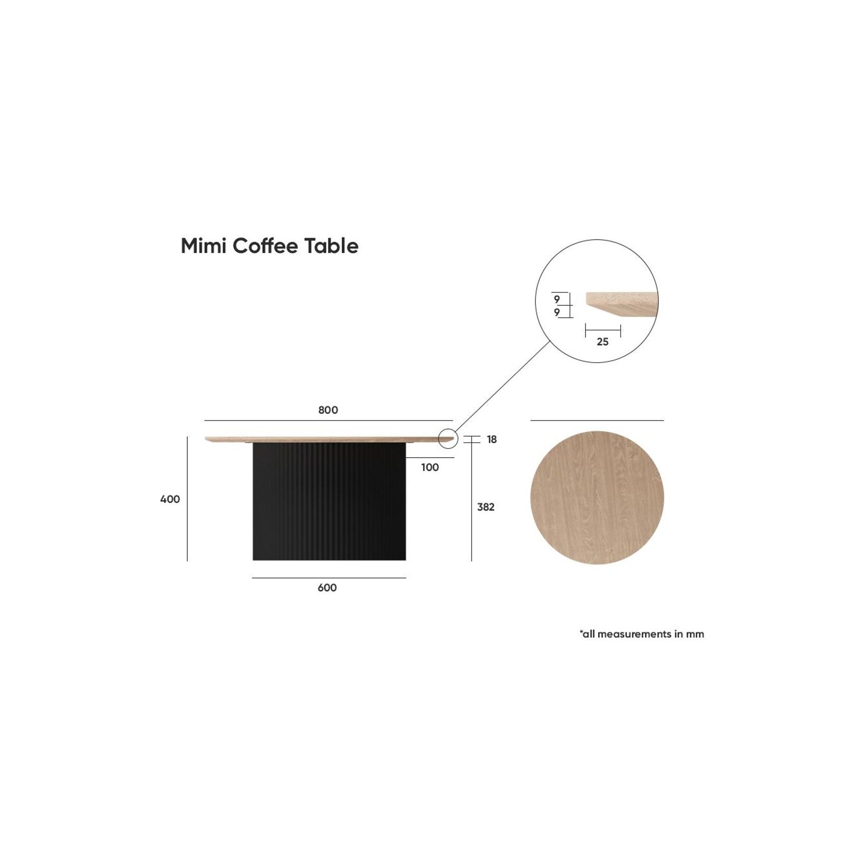 Mimi Coffee Table -  Black gallery detail image