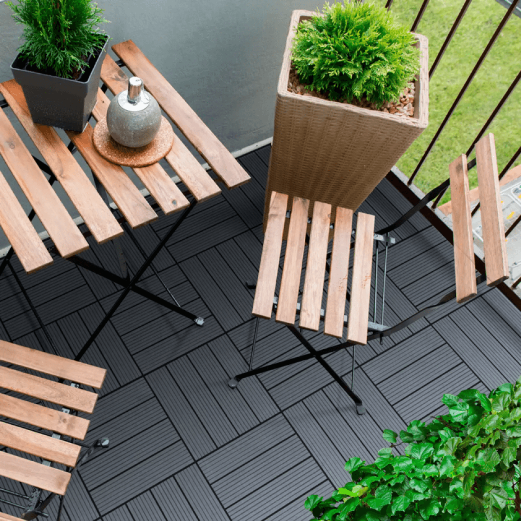 DIY Decking Tiles Black 300*300*20 - Pack of 10 gallery detail image
