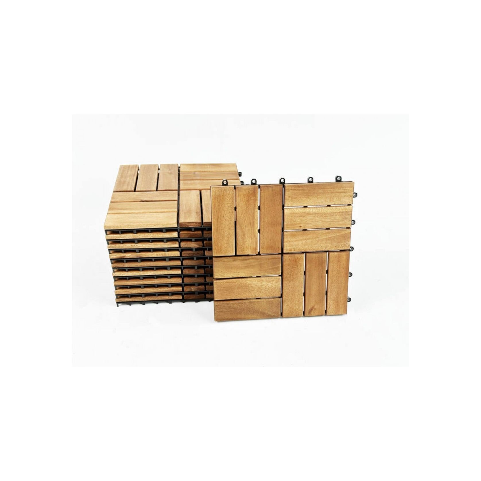 Acacia Hardwood Deck Tile 300x300x24 - pack of 10 gallery detail image