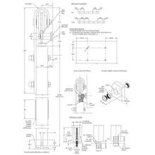 Brio Open Bar Rail Timber 80 2000mm Mild Steel Powder Coat Black For Top Hung Straight Sliding Panels OBF80-20PB gallery detail image