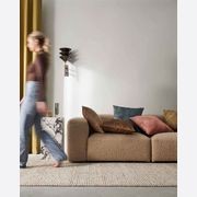 Weave Home Ava Velvet Cushion - Aqua | 50 x 50cm gallery detail image