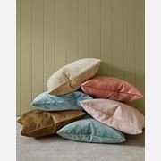 Weave Home Ava Velvet Cushion - Blush | 50 x 50cm gallery detail image