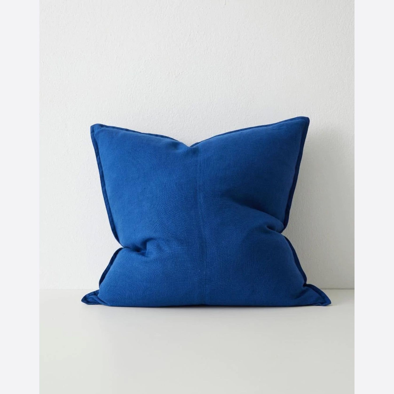Weave Home European Linen Como Cushion - Cobalt | Three Sizes gallery detail image