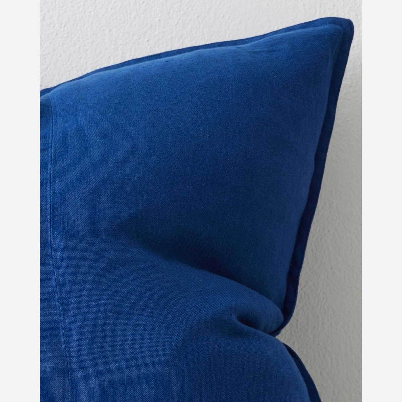 Weave Home European Linen Como Cushion - Cobalt | Three Sizes gallery detail image