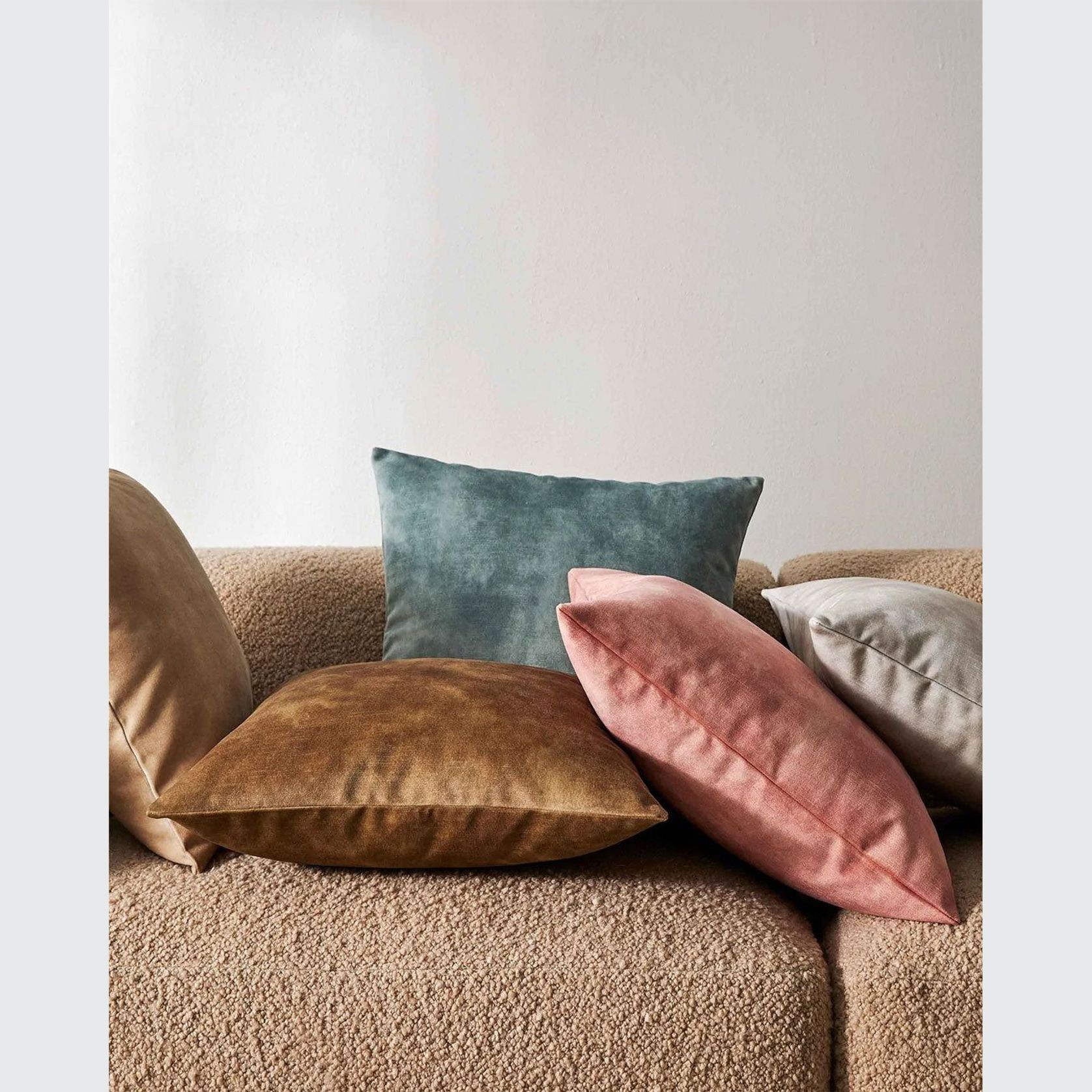 Weave Home Ava Velvet Cushion - Aqua | 50 x 50cm gallery detail image