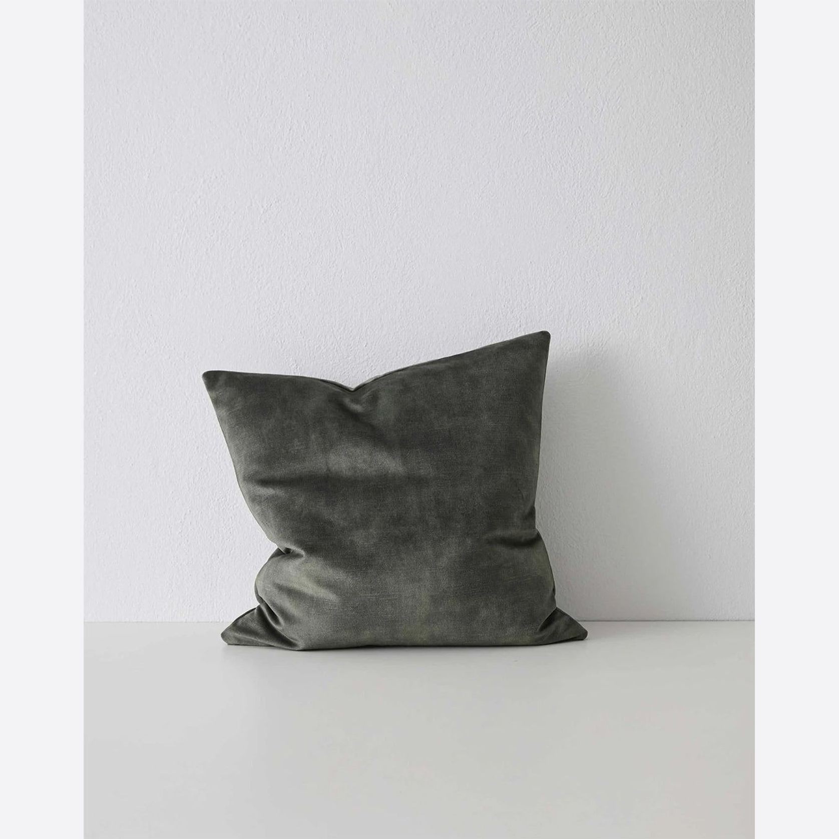 Weave Home Ava Velvet Cushion - Jade | 50 x 50cm gallery detail image