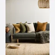 Baya Flaxmill Handwoven Linen Cushion - Pecan gallery detail image