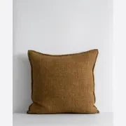 Baya Flaxmill Handwoven Linen Cushion - Pecan gallery detail image