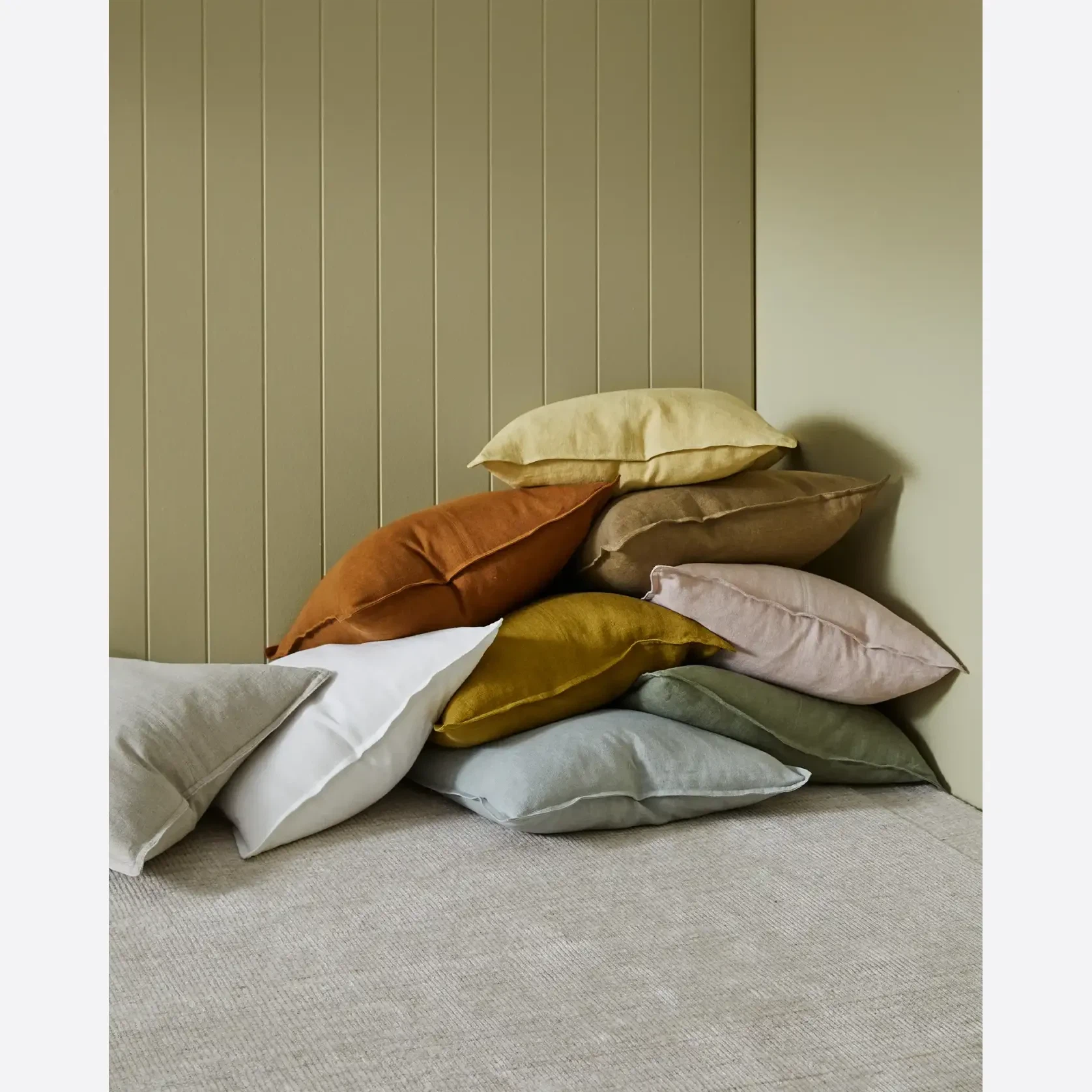 Weave Home European Linen Como Cushion - Spice | Three Sizes gallery detail image
