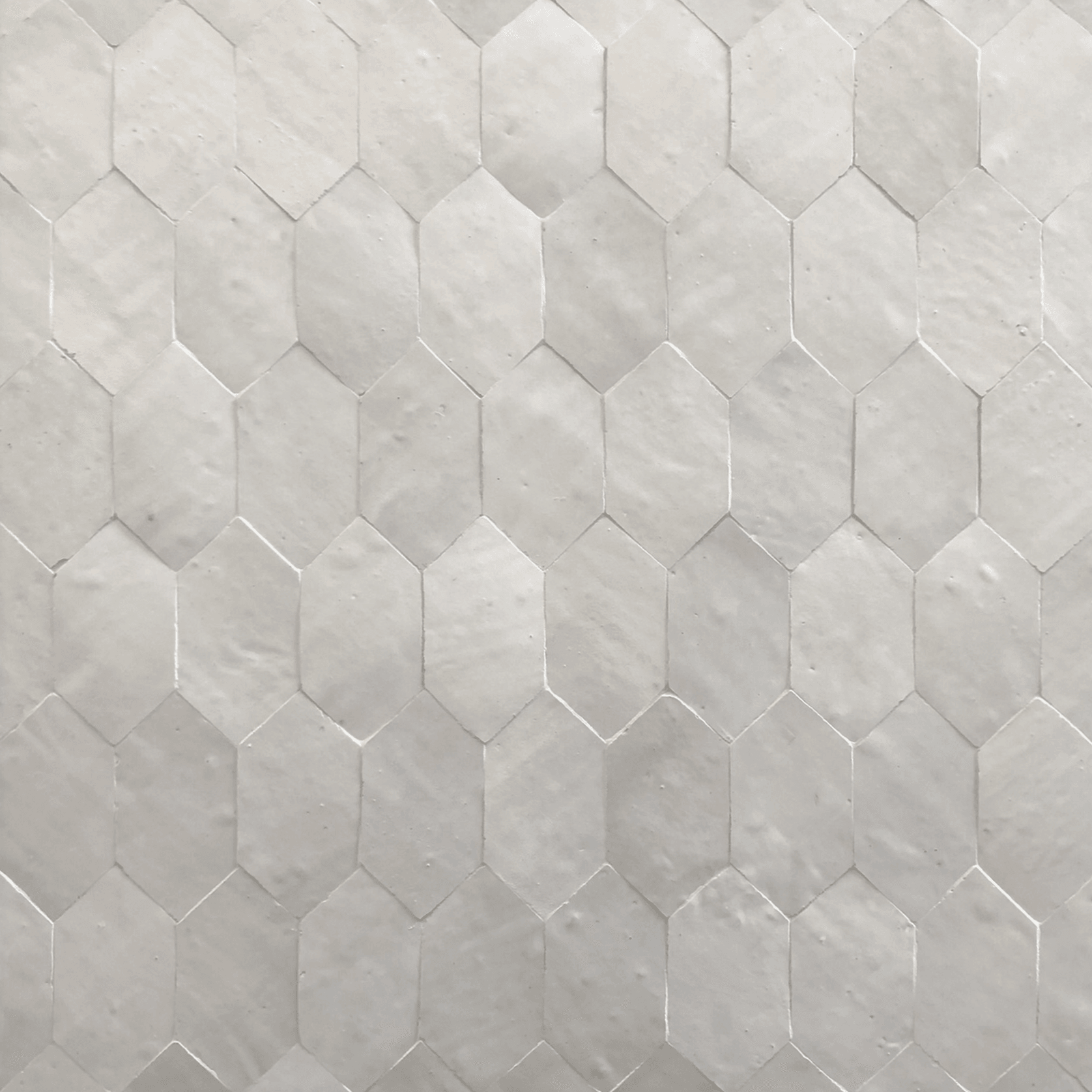 Moroccan Zellige - Nahla Hex - Lily White gallery detail image