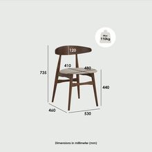 TELYN Dining Chair - Cocoa + Cream gallery detail image