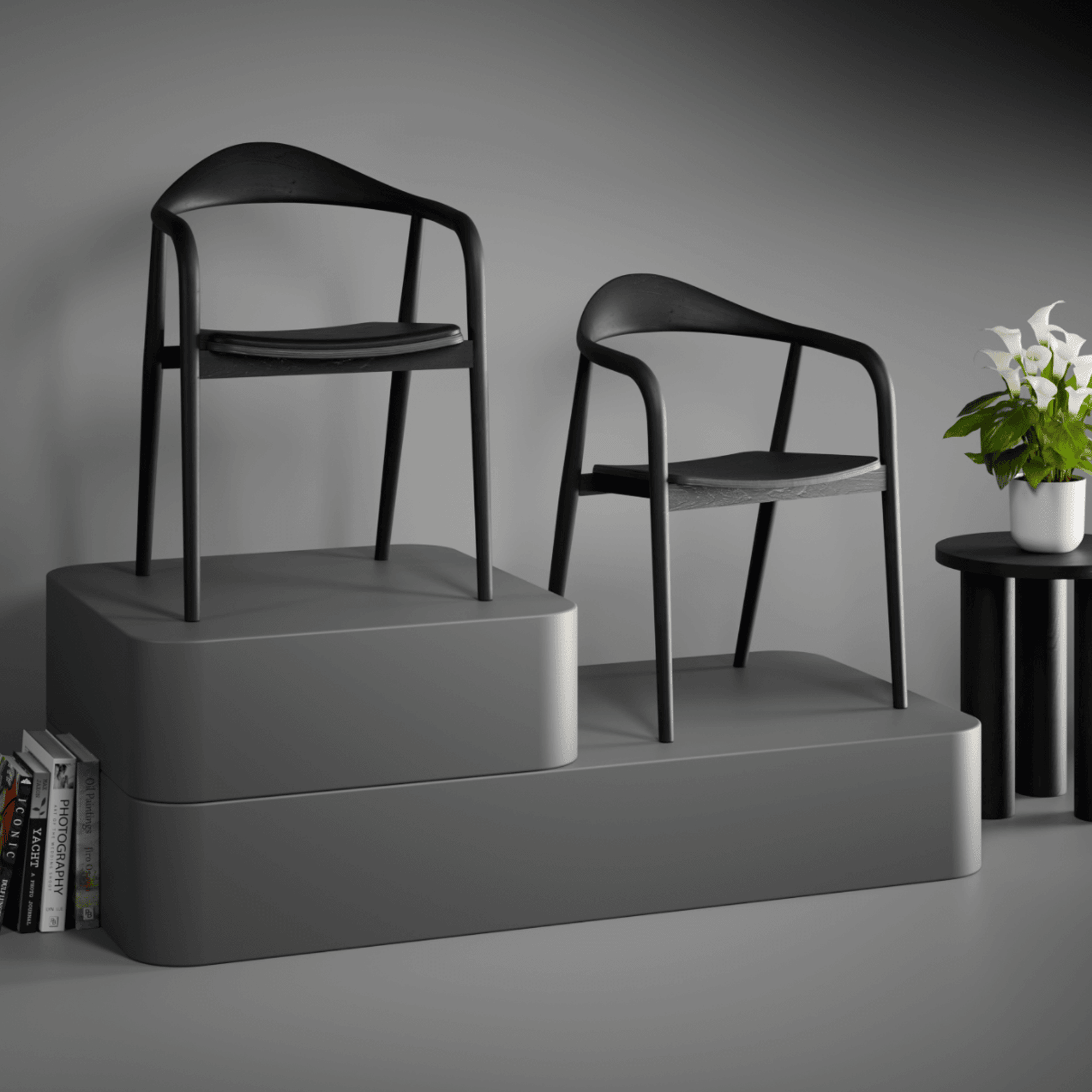Arki Armchair - Black Ash gallery detail image