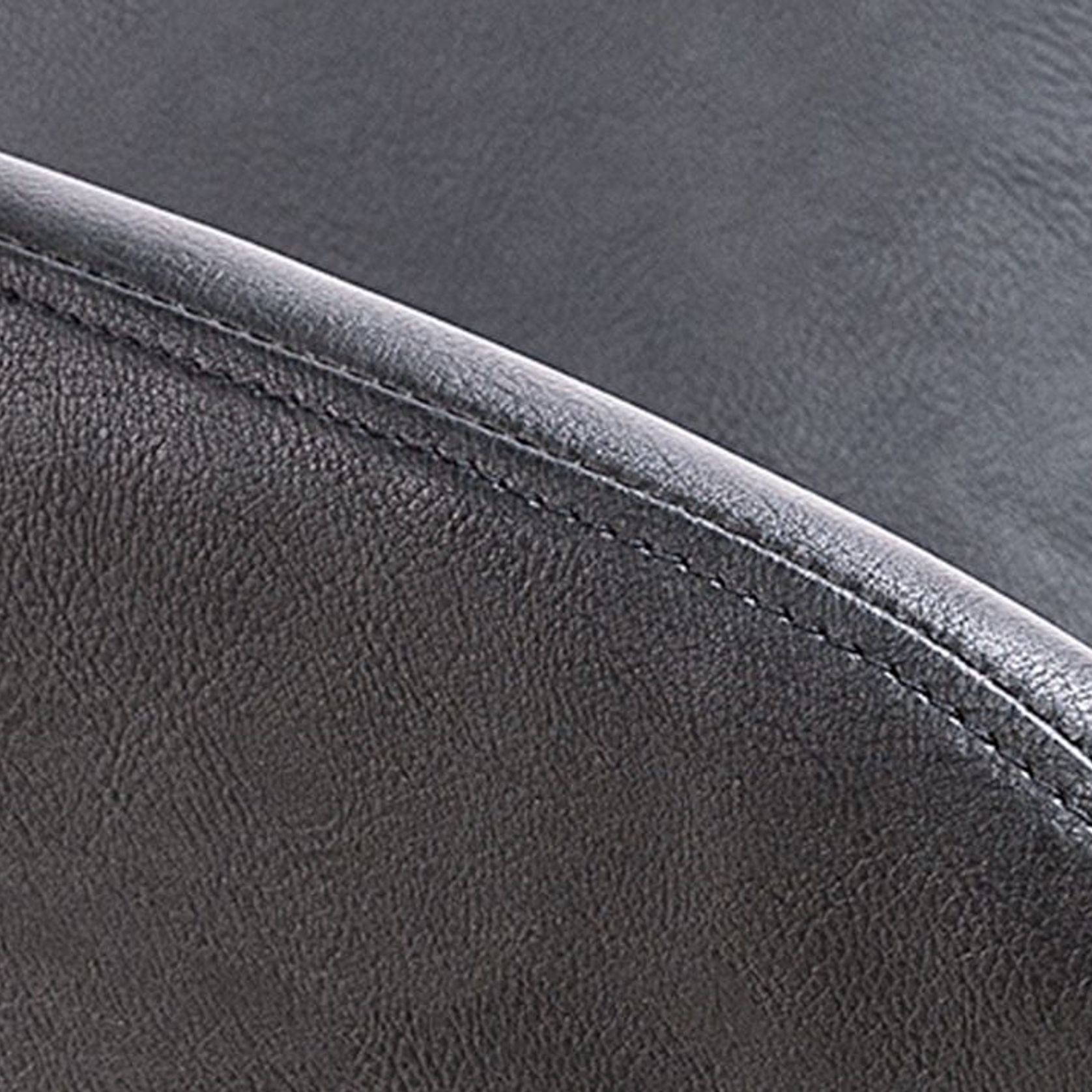 Pebble Chair Black Upholstered Vintage Seat - Sled Base - Black gallery detail image