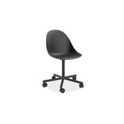 Pebble Chair Black with Shell Seat - Natural Beechwood Base gallery detail image