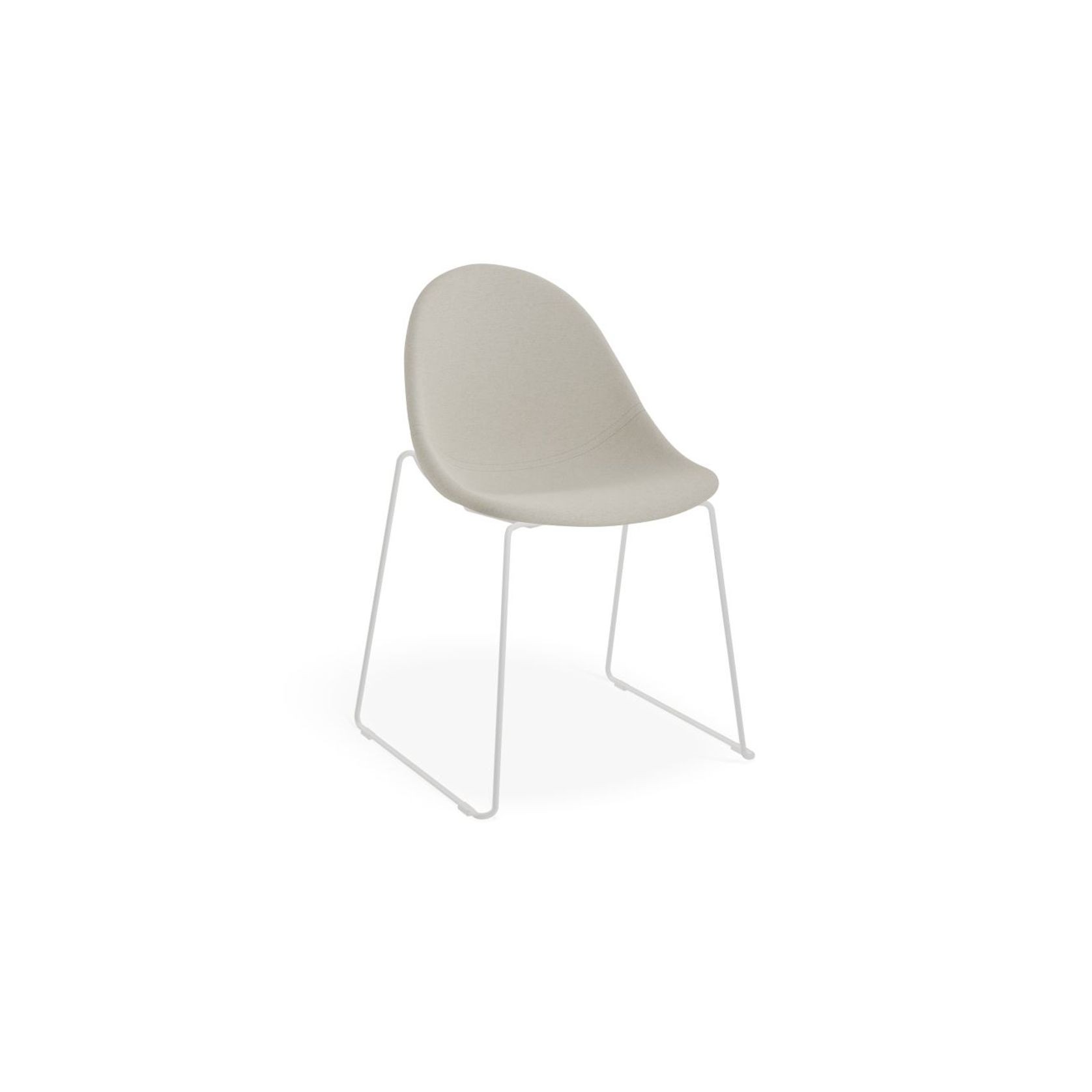 Pebble Fabric Light Grey Upholstered Chair - Swivel Base - Black gallery detail image