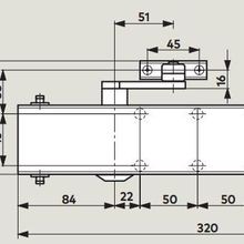 Dorma TS73EMF EN4 Door Closer Electro Magnetic Hold Open Body Only 53010101 gallery detail image