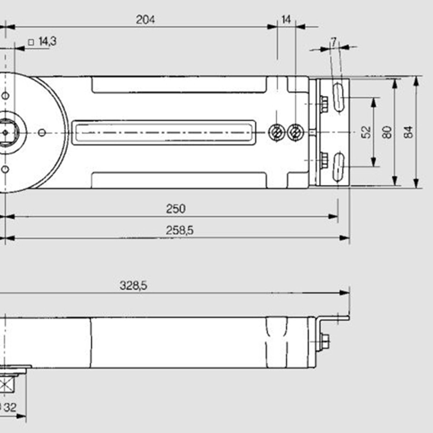 Dorma RTS85 EN5 Transom Concealed Closer Hold-Open for Action Doors 85332101 gallery detail image