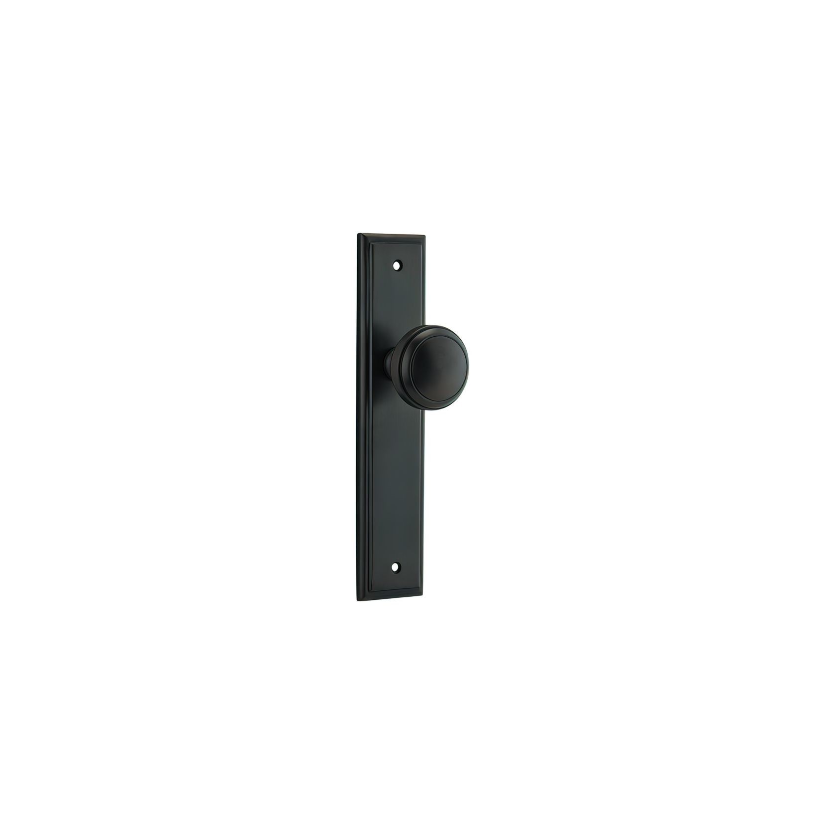 Iver Paddington Door Knob Stepped Backplate Signature Brass gallery detail image