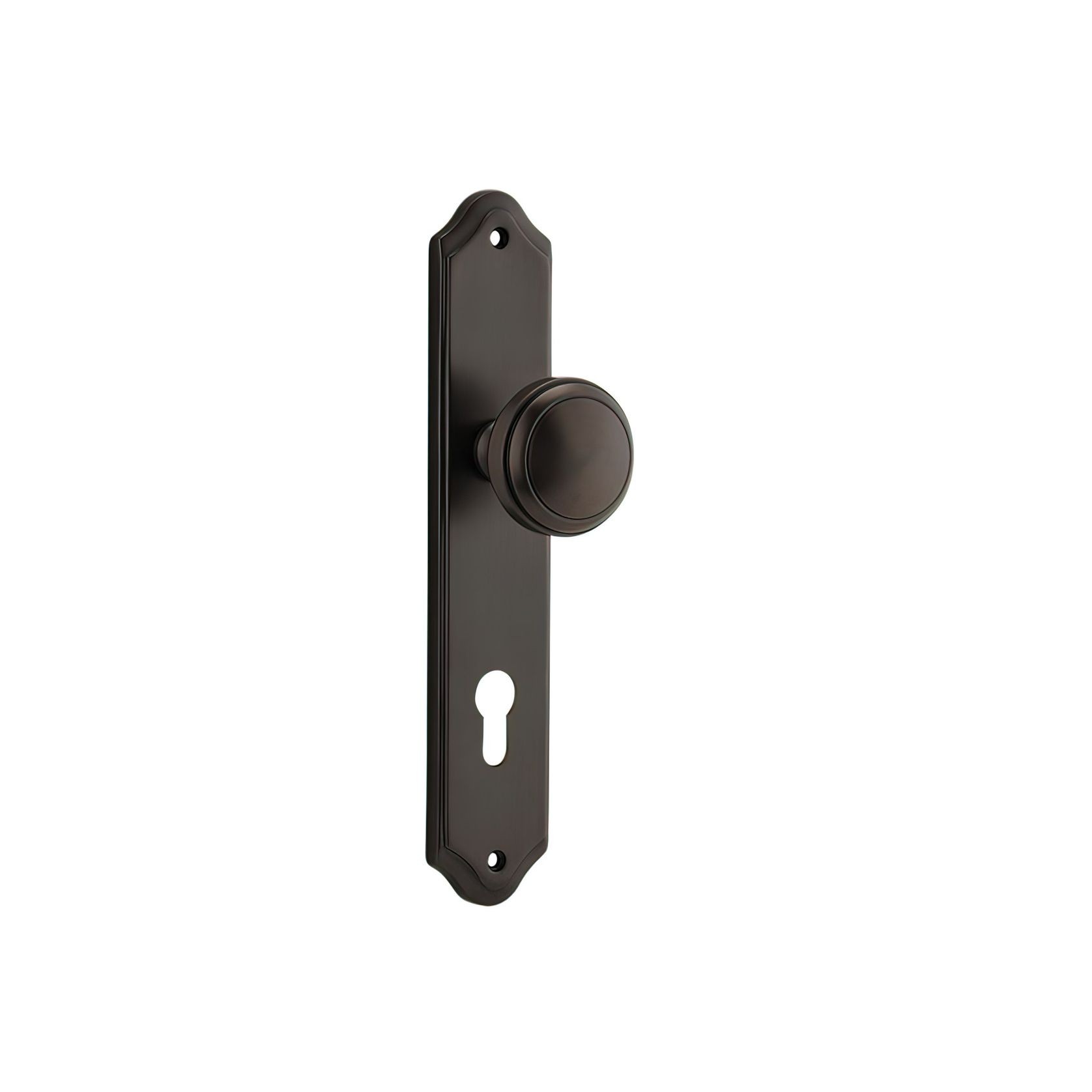 Iver Paddington Door Knob on Shouldered Backplate Signature Brass gallery detail image