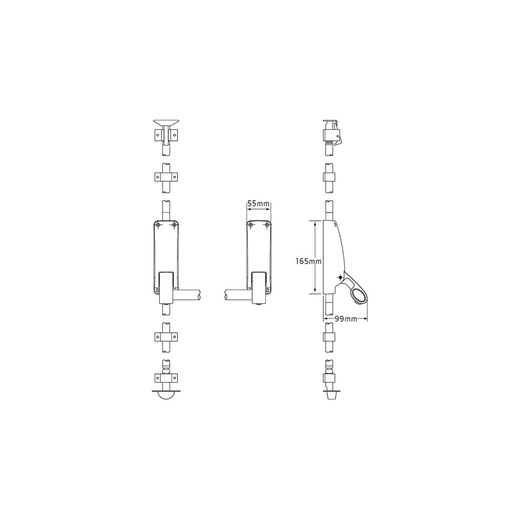 Briton Panic Bar Pack DBL Door Selector Knob LPED007 gallery detail image