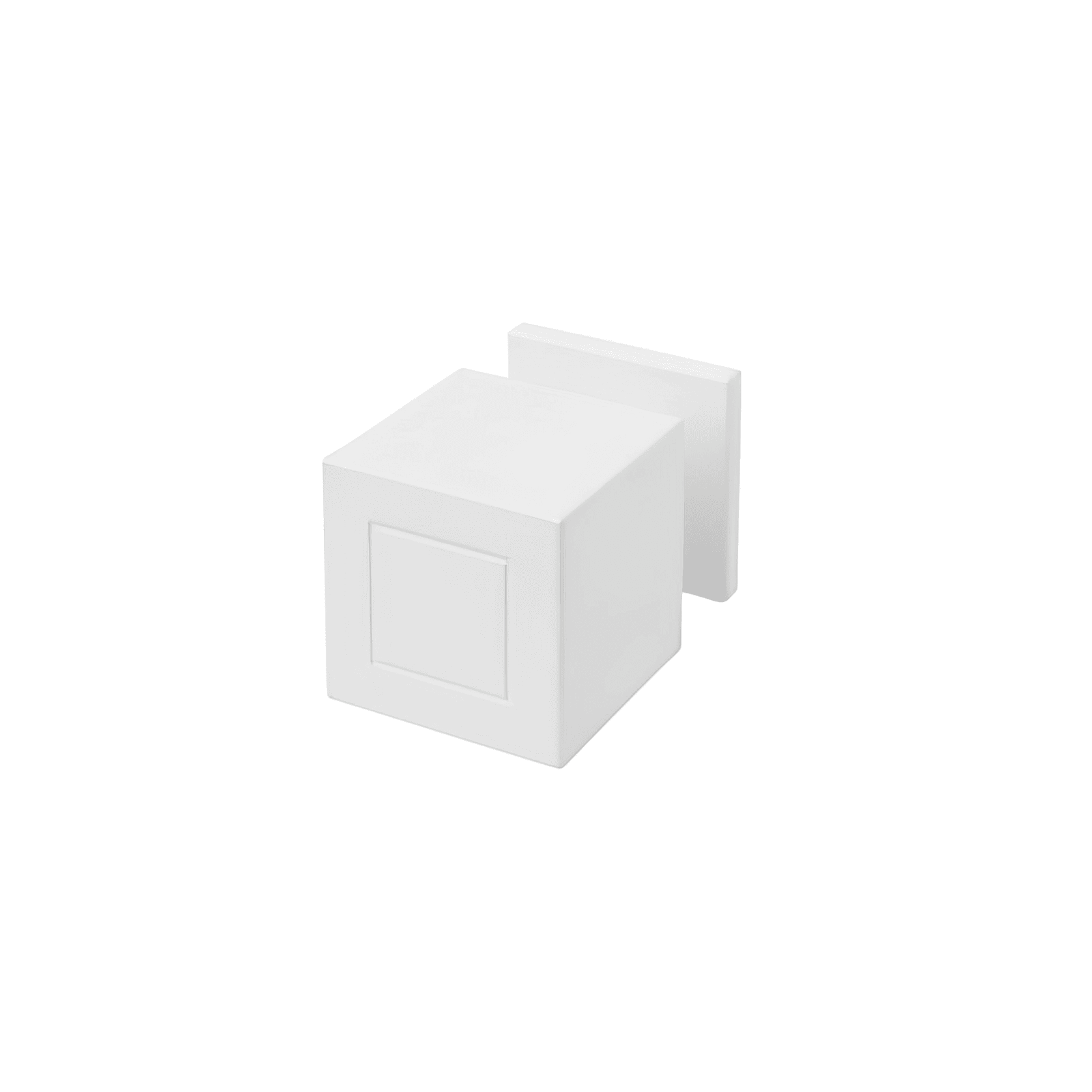 Formani SQUARE Solid Unsprung Knob on Rose gallery detail image