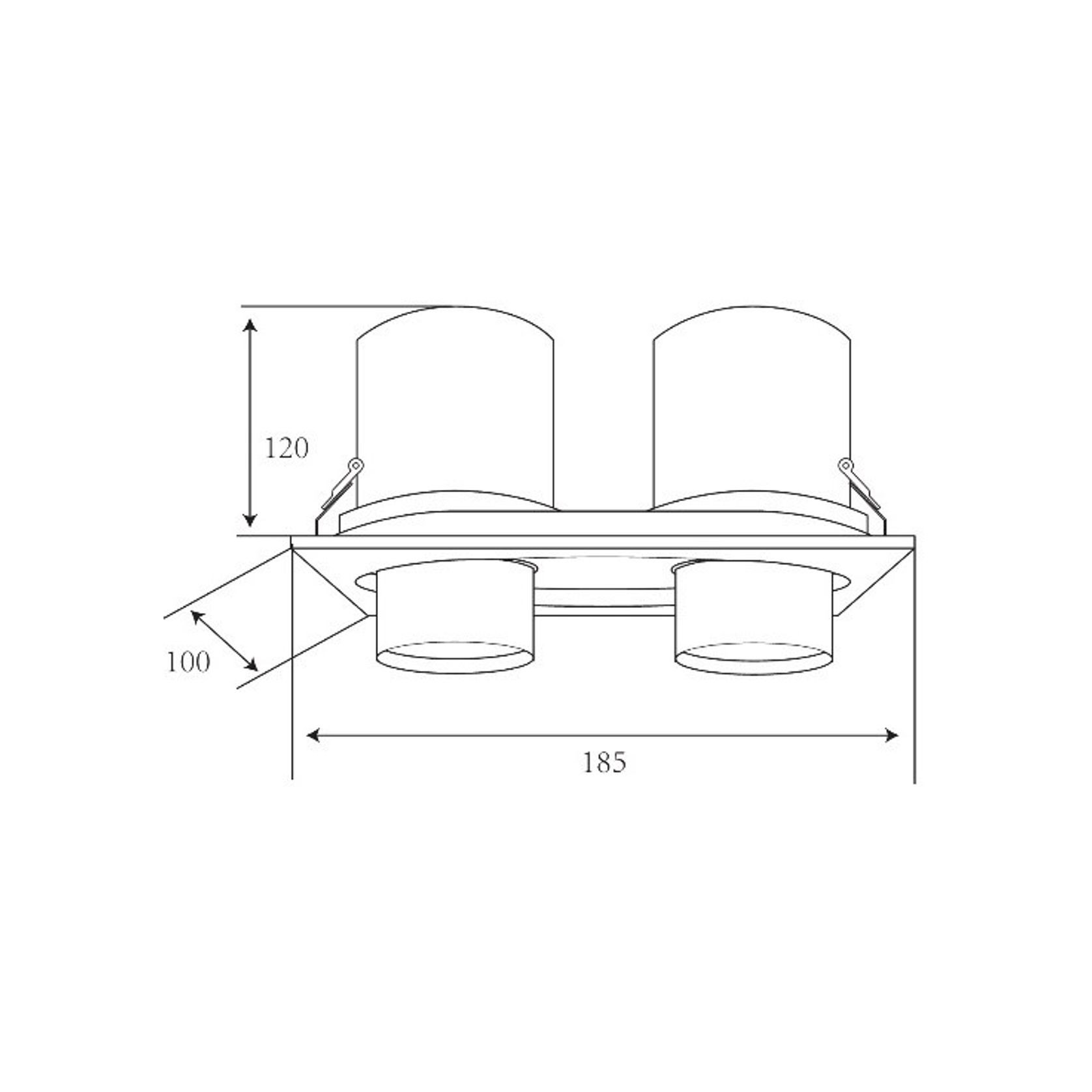 Twin Round Snoot Downlight 12W gallery detail image
