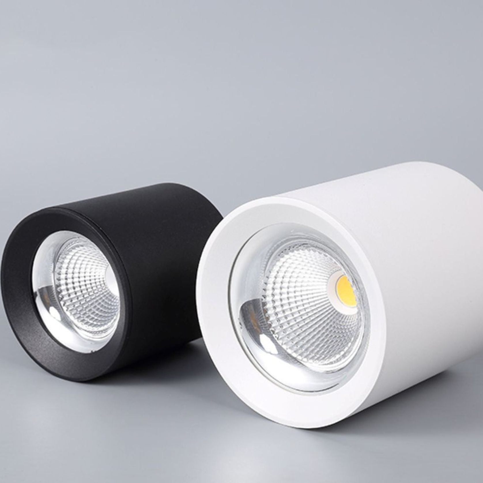 black or white Cylinder light