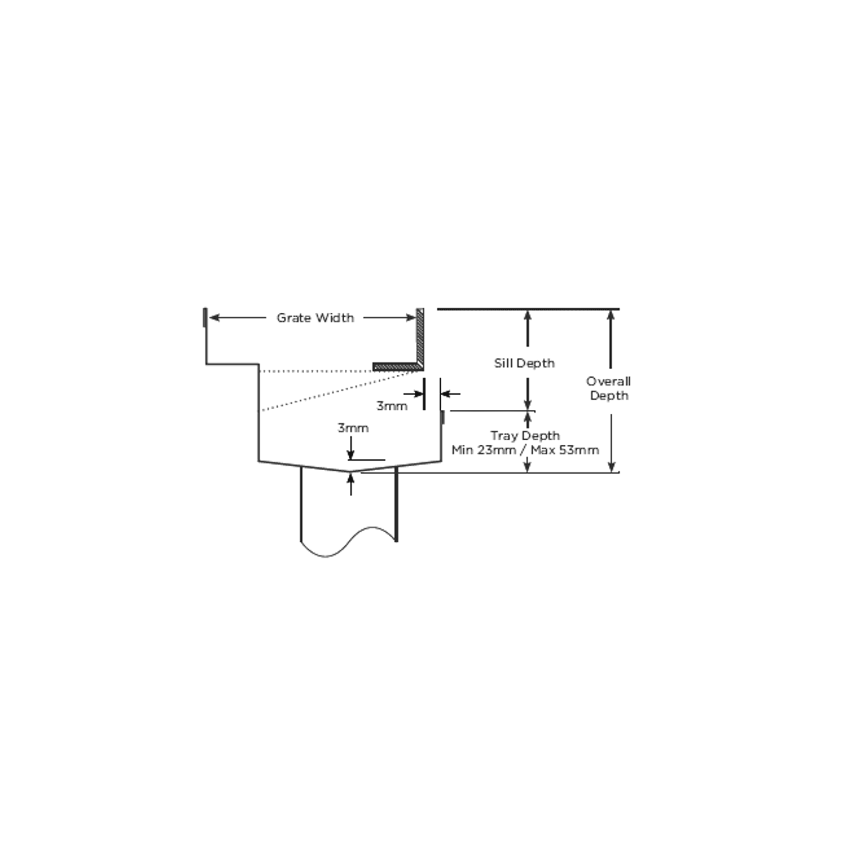 100PPSTDiThreshold Drain For Door Track gallery detail image