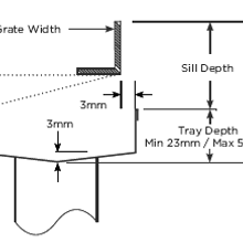 65ARTDi Threshold Drain for door track gallery detail image