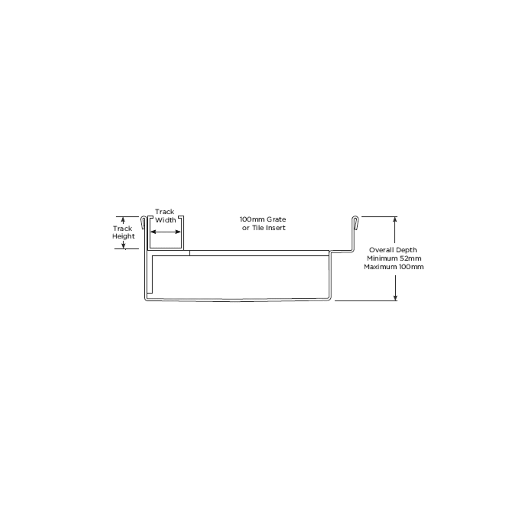 100PPSTDiBF Threshold Drain for Bi-Fold & Top-Hung Door gallery detail image