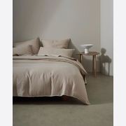 Ravello Linen Quilt Cover - Shell | Weave Home Bed Linen gallery detail image