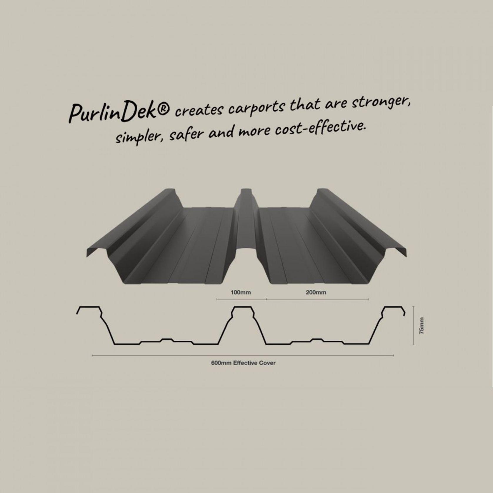 Single Carport 4850(D) x 3600(W)mm gallery detail image