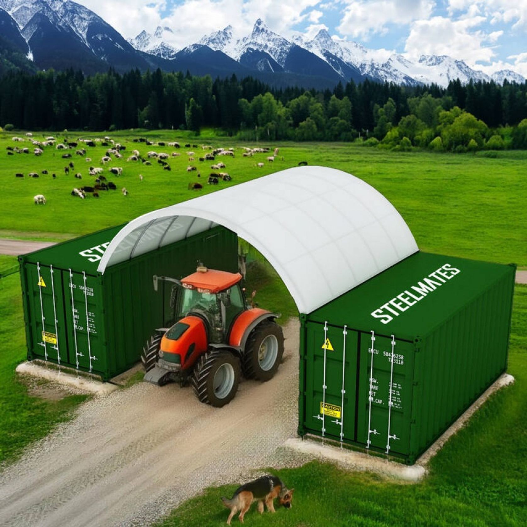 20FT Steel Structure Container Dome Shelter - 6m Length gallery detail image
