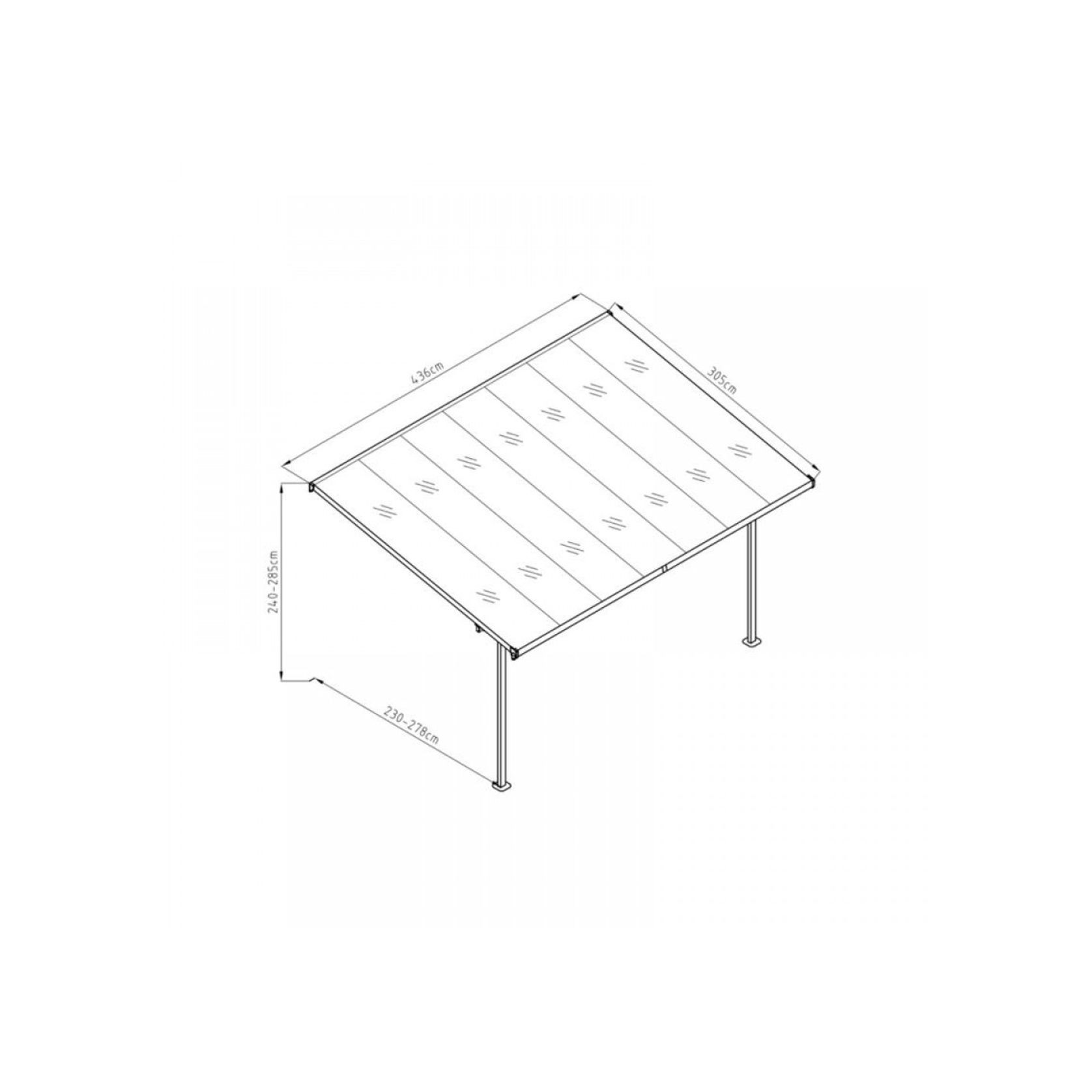Aluminium Canopy Patio Cover | DTP-BW7B-AKL gallery detail image