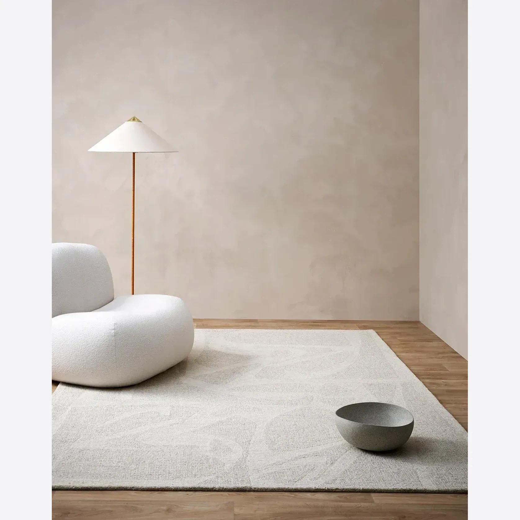 Baya Maya 100% Wool Rug - Oatmeal gallery detail image