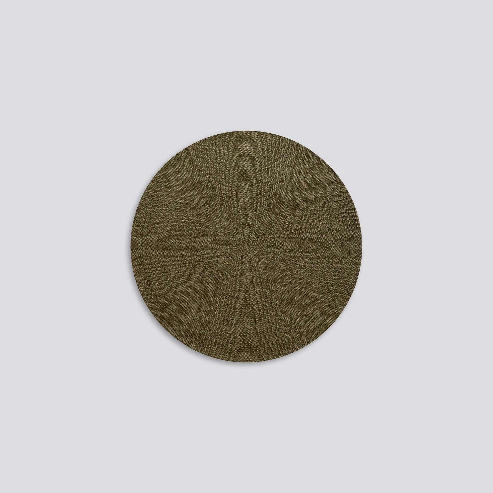 Baya Tairua Handbraided Circular Rug - Moss Green gallery detail image