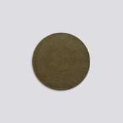 Baya Tairua Handbraided Circular Rug - Moss Green gallery detail image