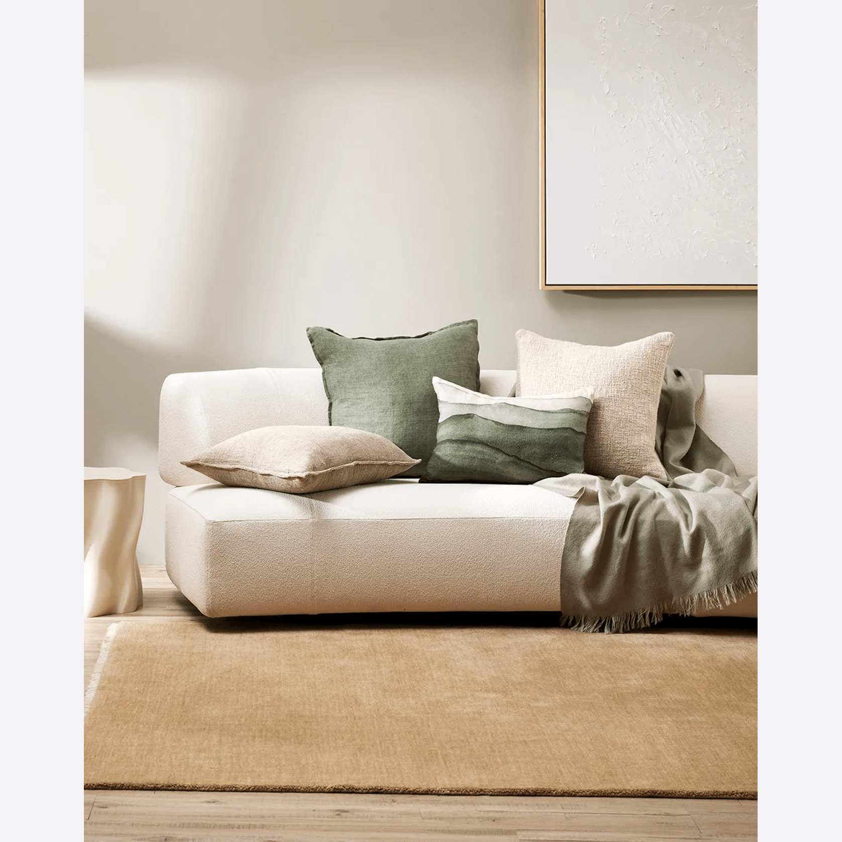 Baya Sandringham 100% NZ Wool Rug - Putty gallery detail image