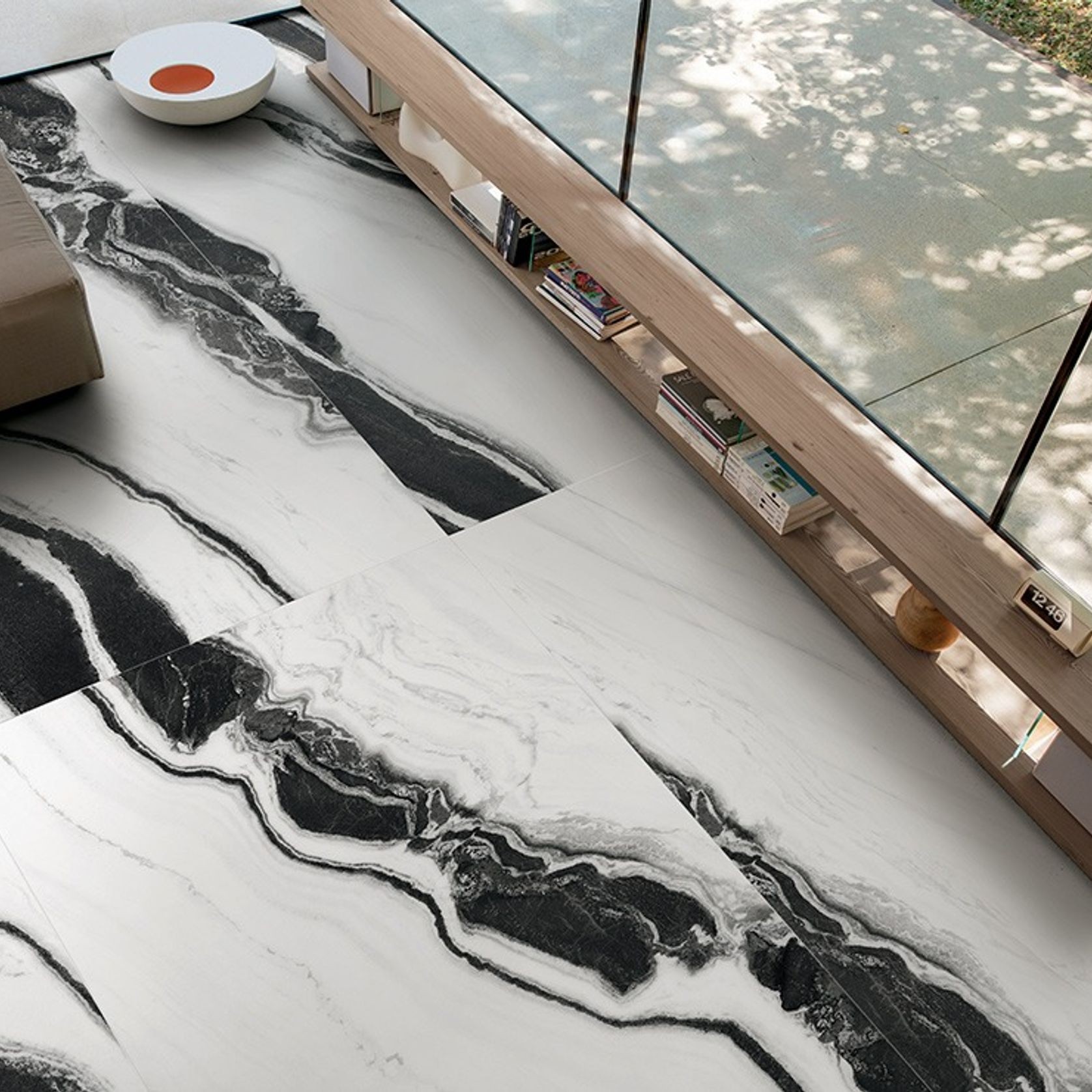 Floor Gres Black & White Marble Floor & Wall Tile gallery detail image