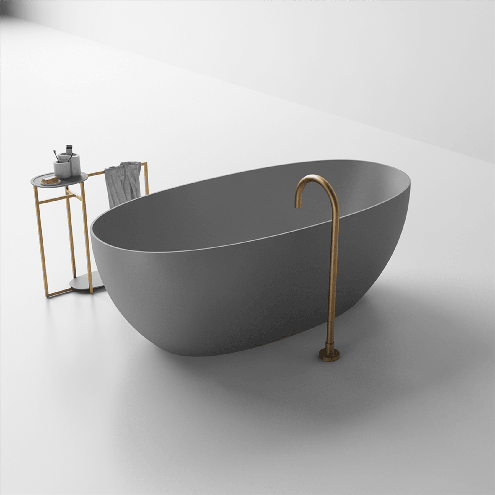 Slimline Grace Lightweight Stone Bath Various Sizes gallery detail image