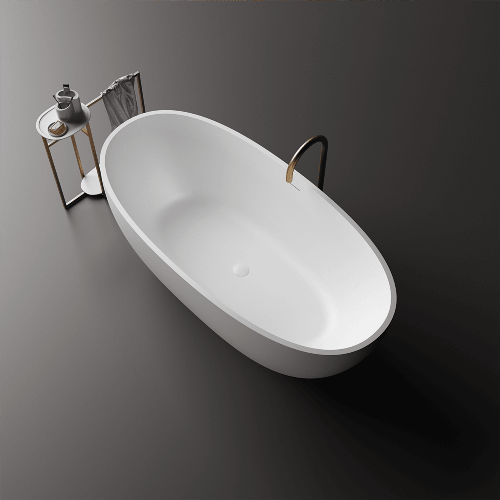Slimline Grace Lightweight Stone Bath Various Sizes gallery detail image