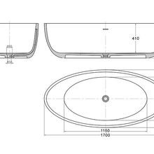 Quila 1700mm Freestanding Bath Snow Quartz gallery detail image