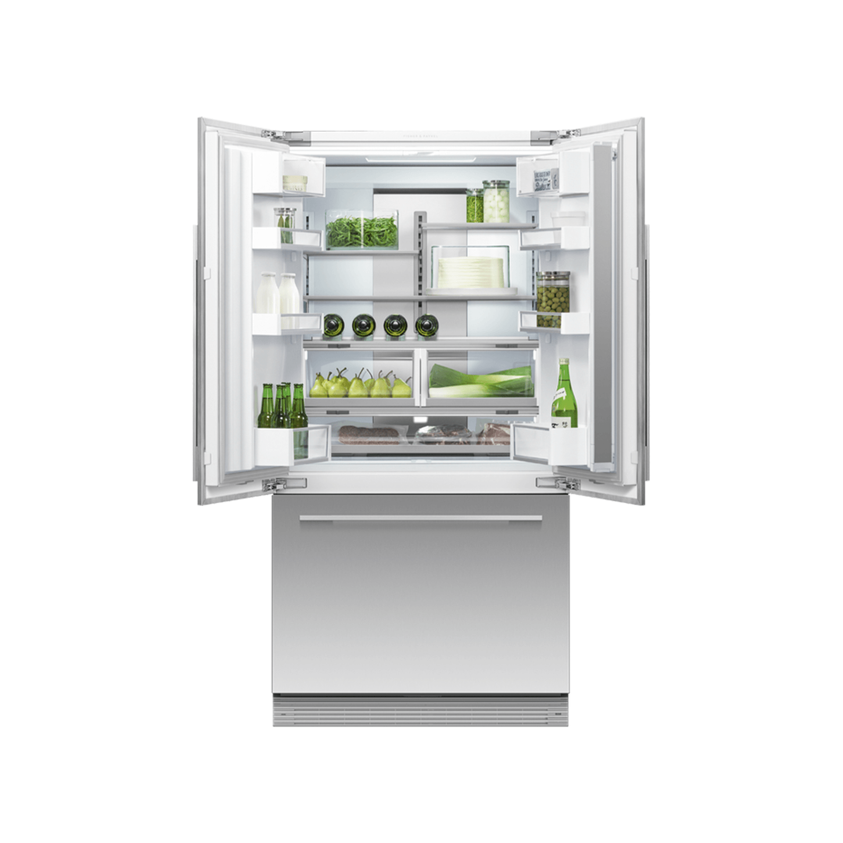 F&P Integrated French Door Fridge Freezer Ice & Water gallery detail image