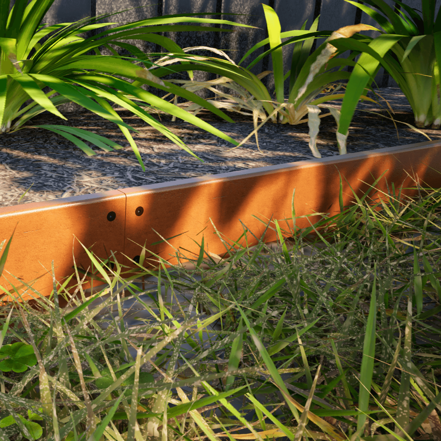 100 mm TerraEdge Rigid Corten Steel Garden Edging gallery detail image