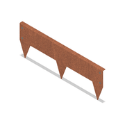 150 mm TerraEdge Rigid Corten Steel Garden Edging gallery detail image