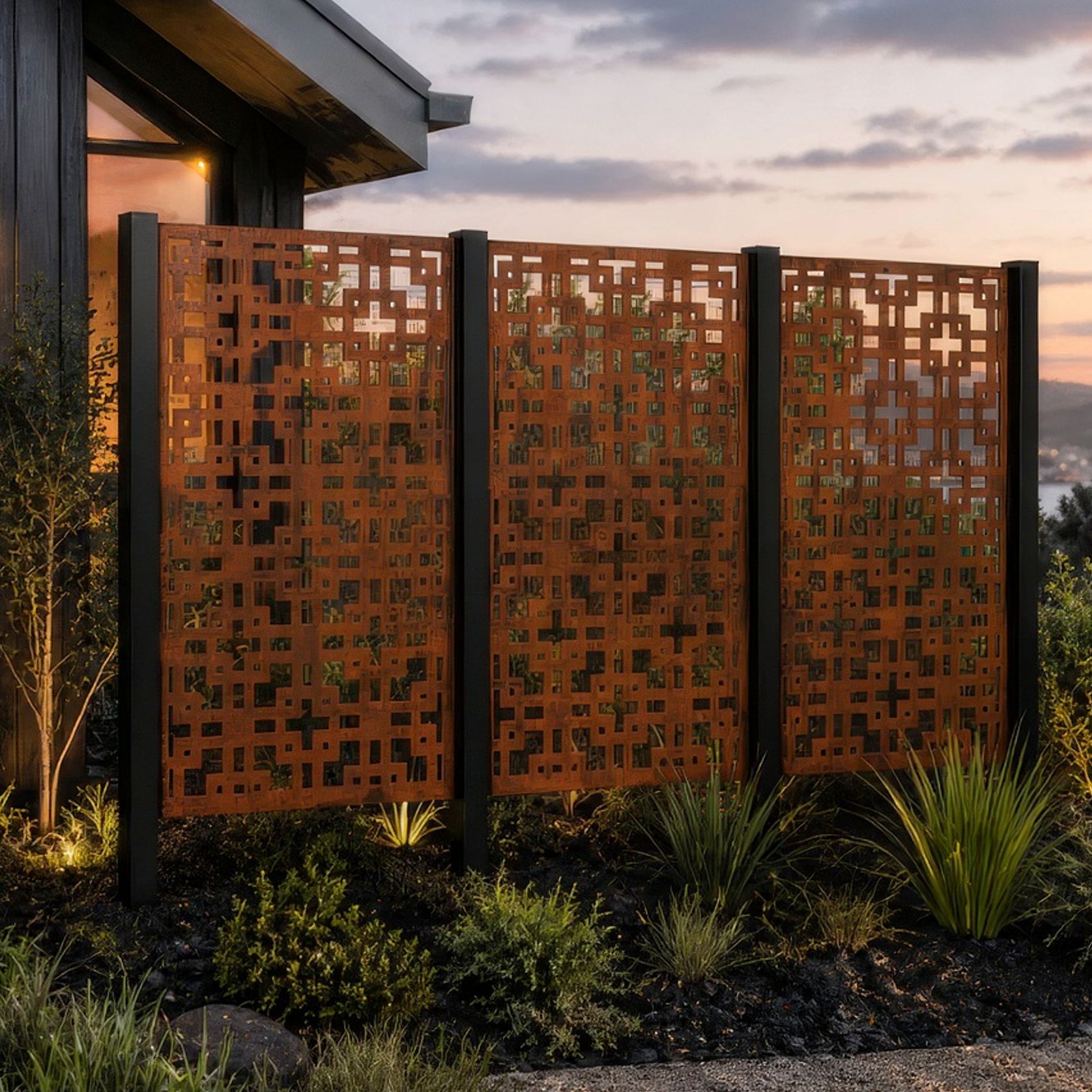 Decorative Screen & Fence Panel - The Squares gallery detail image