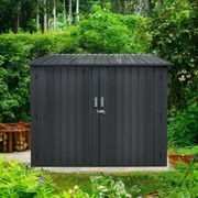Bike Shed Garden Storage Box | Grey gallery detail image