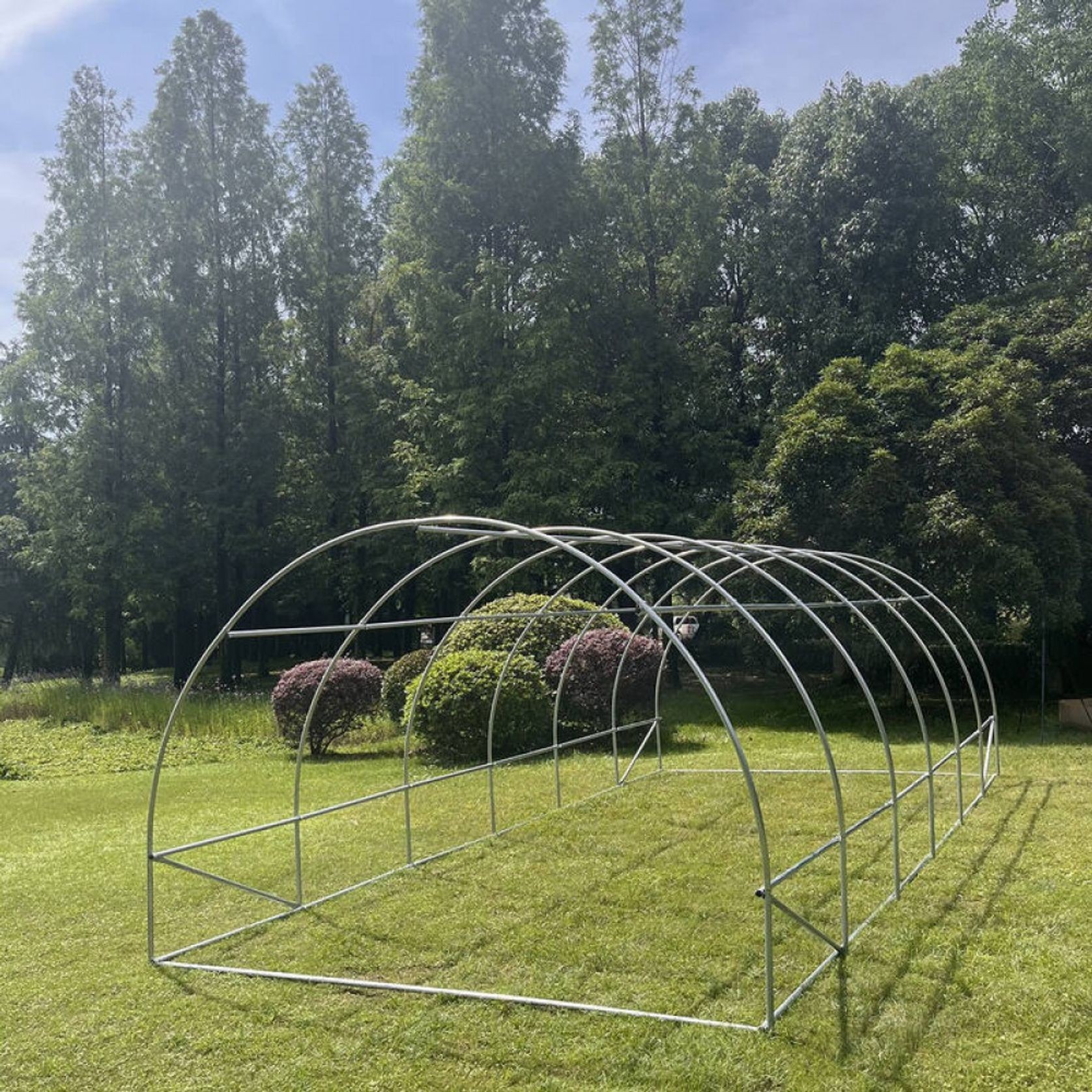Strong Tunnel Greenhouse Galvanised Frame | 10m gallery detail image